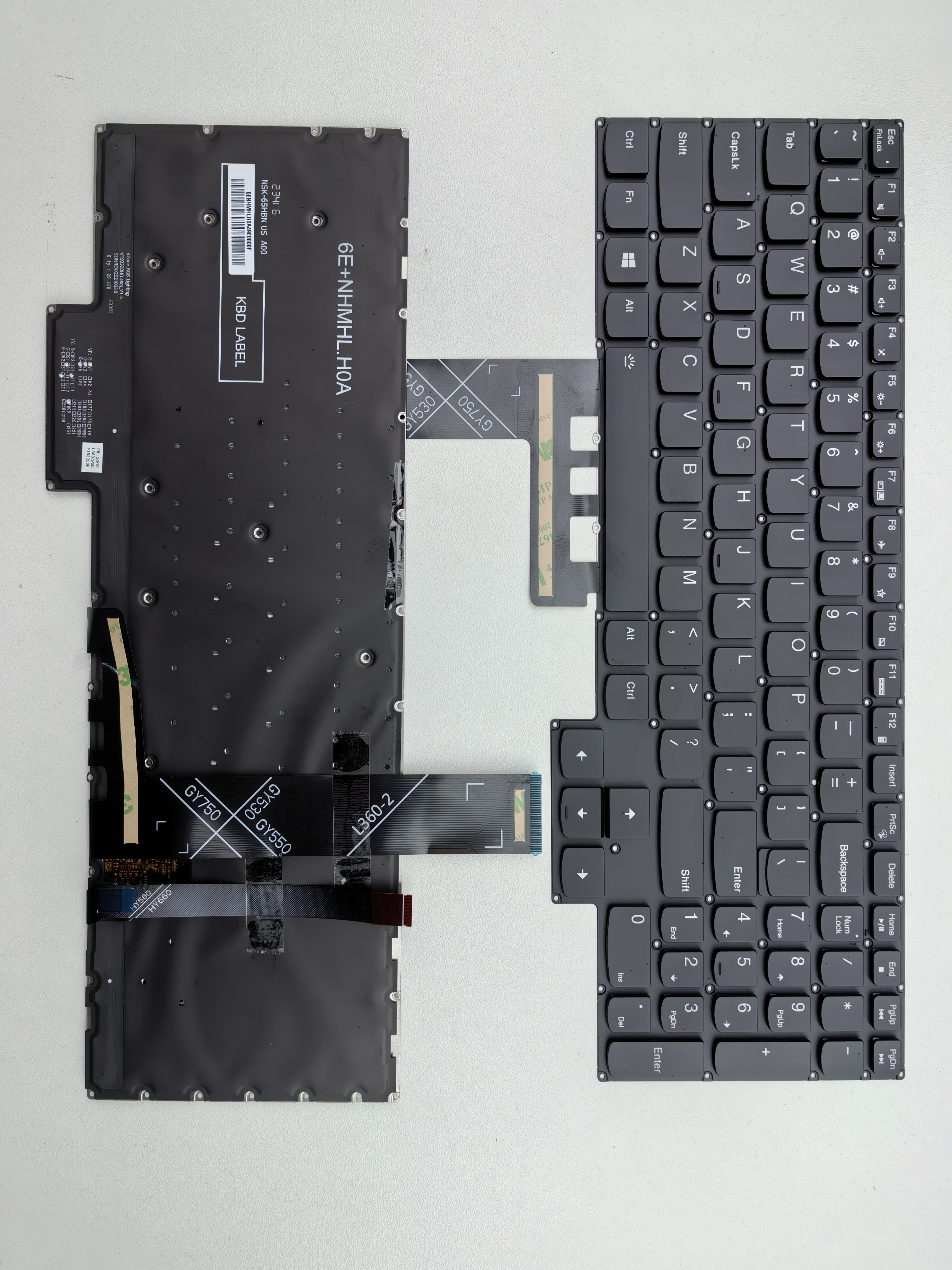 Picture of New Replacement Laptop Keyboard For LENOVO Y7000 2020/R7000 2020 colorful backlight BLACK Backlit US Layout